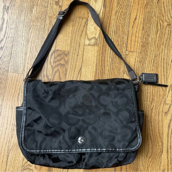 Coach Nylon Signature Diaper Baby Bag Messenger Bag - Picture 1 of 12